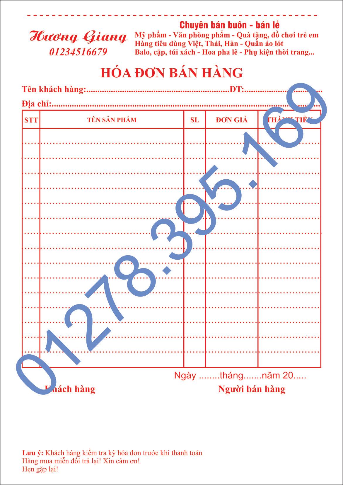 hoa don Huong Giang