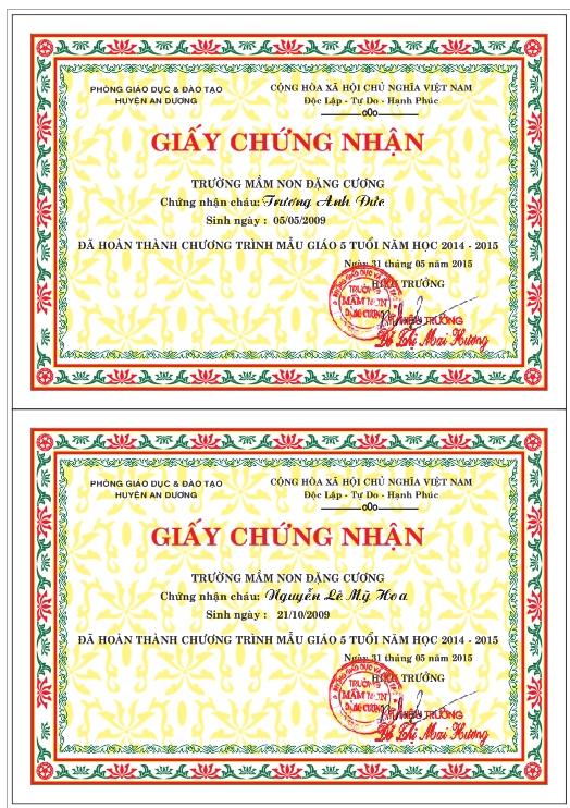 giay chung nhan truong mam non dang cuong